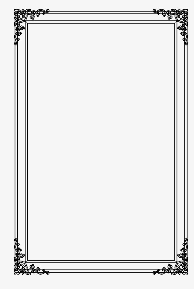 650x967 Picture Frame Vector Free Download, Border Frame, Shading Borders