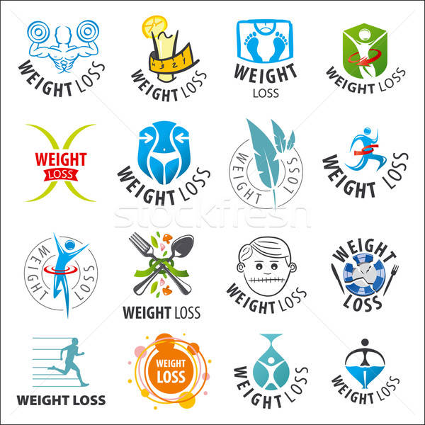 600x600 Large Set Of Vector Logos Weight Loss Vector Illustration