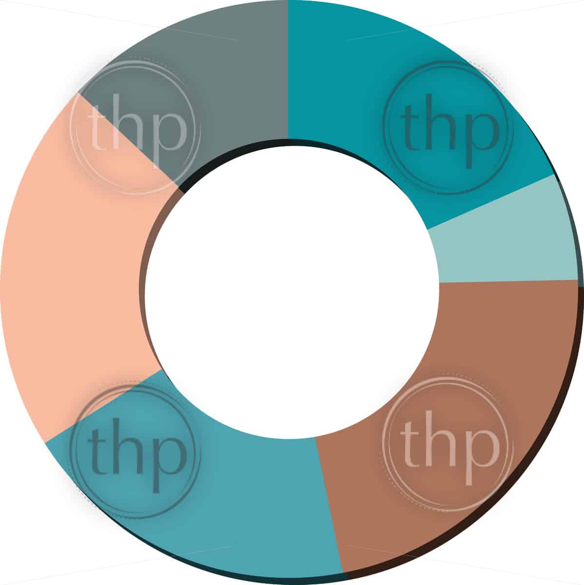 1198x1200 Modern Flat Design Vector Pie Chart In Various Colors Vector