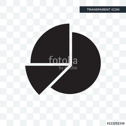 500x500 Pie Chart Vector Icon Isolated On Transparent Background, Pie