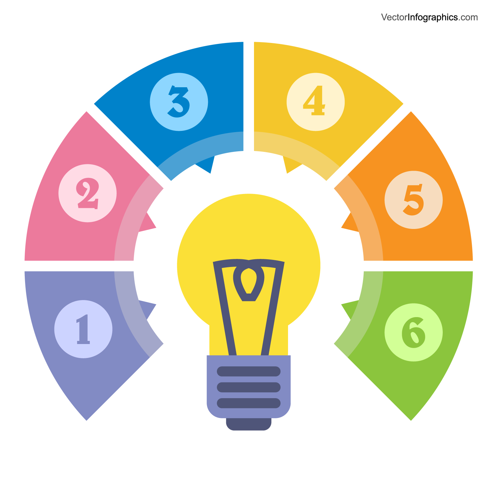 1600x1600 Pie Chart With Light Bulb Icon