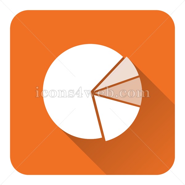 600x600 Chart Pie Flat Icon With Long Shadow Vector