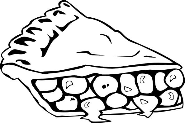 594x397 Pie Slice Clipart Black And White