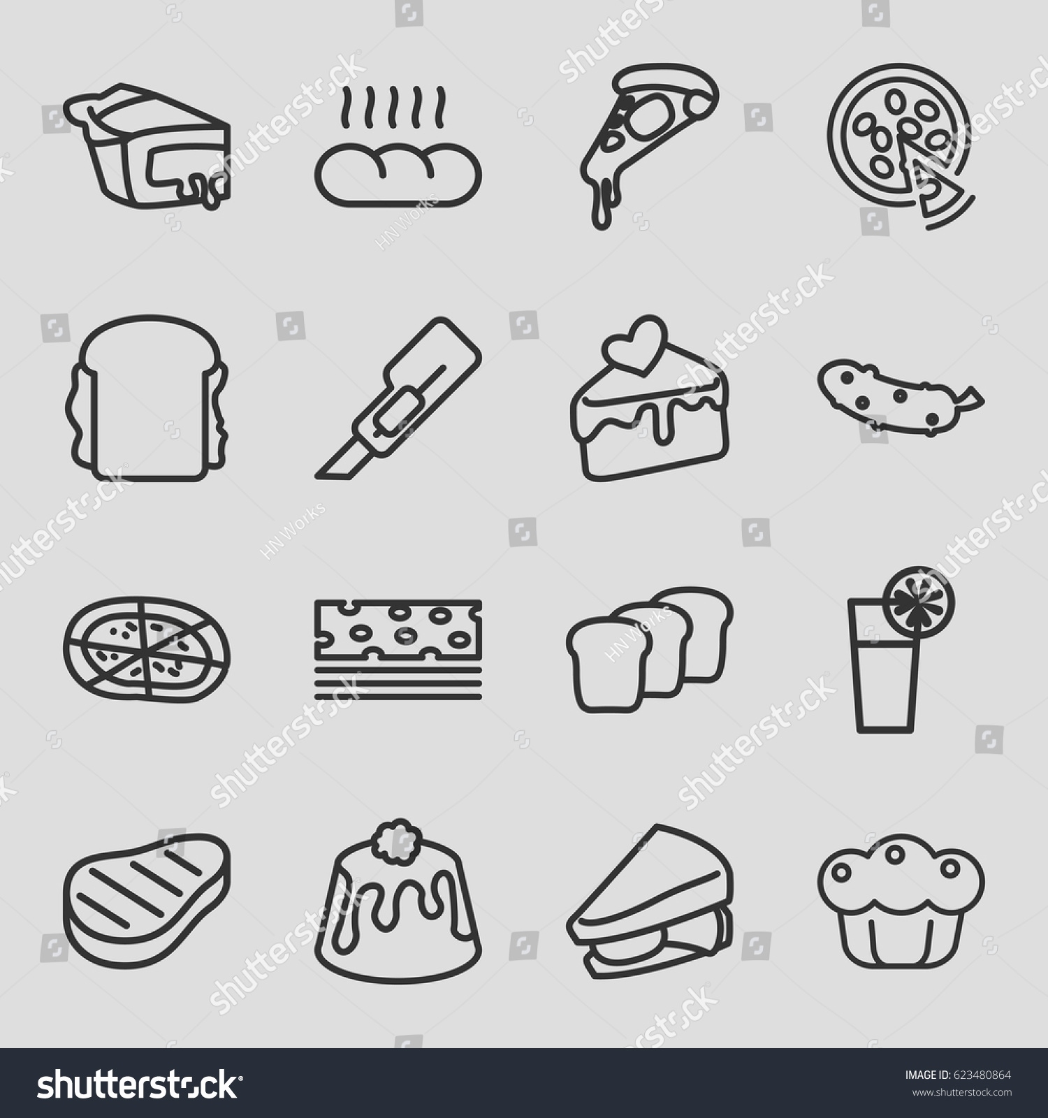 1500x1600 Pie Slice Outline Elegant Slice Icons Set Set Slice Stock
