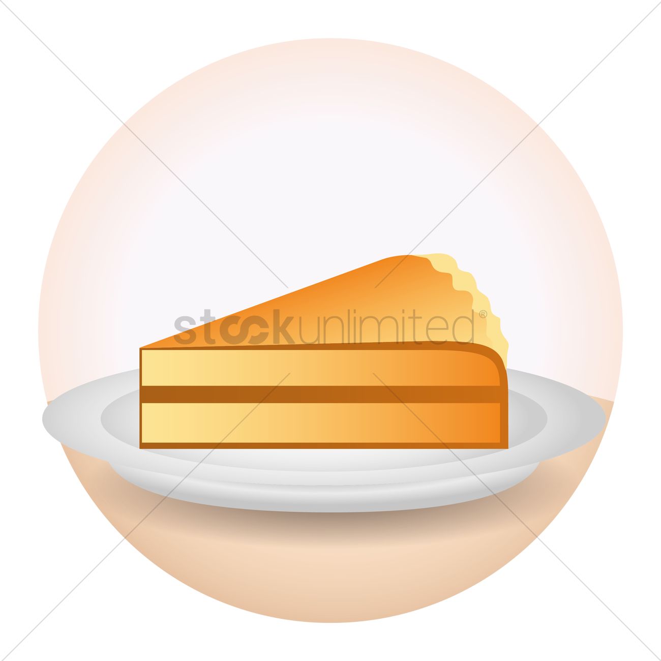 1300x1300 Pumpkin Pie Slice Vector Image