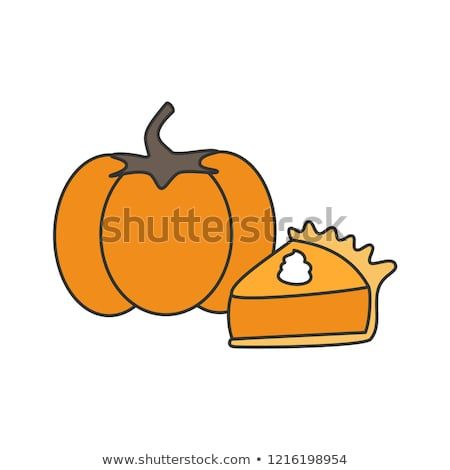 450x470 Cute Cartoon Vector Triangular Pumpkin Pie Slice With Whipped