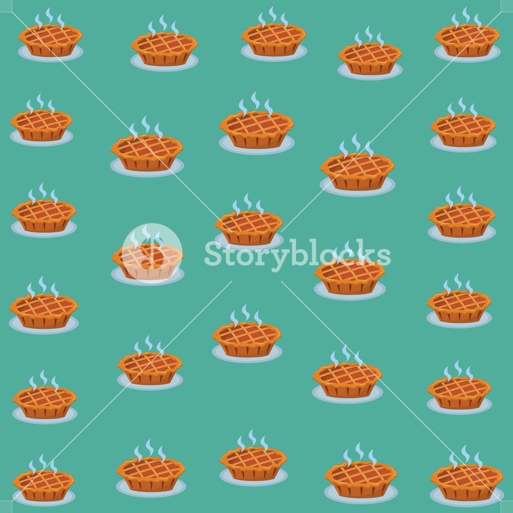 Thanksgiving Day Background With Apple Pie Vector Illustration 1000x1000 Thanksgiving Day Background With Apple Pie Vector Illustration