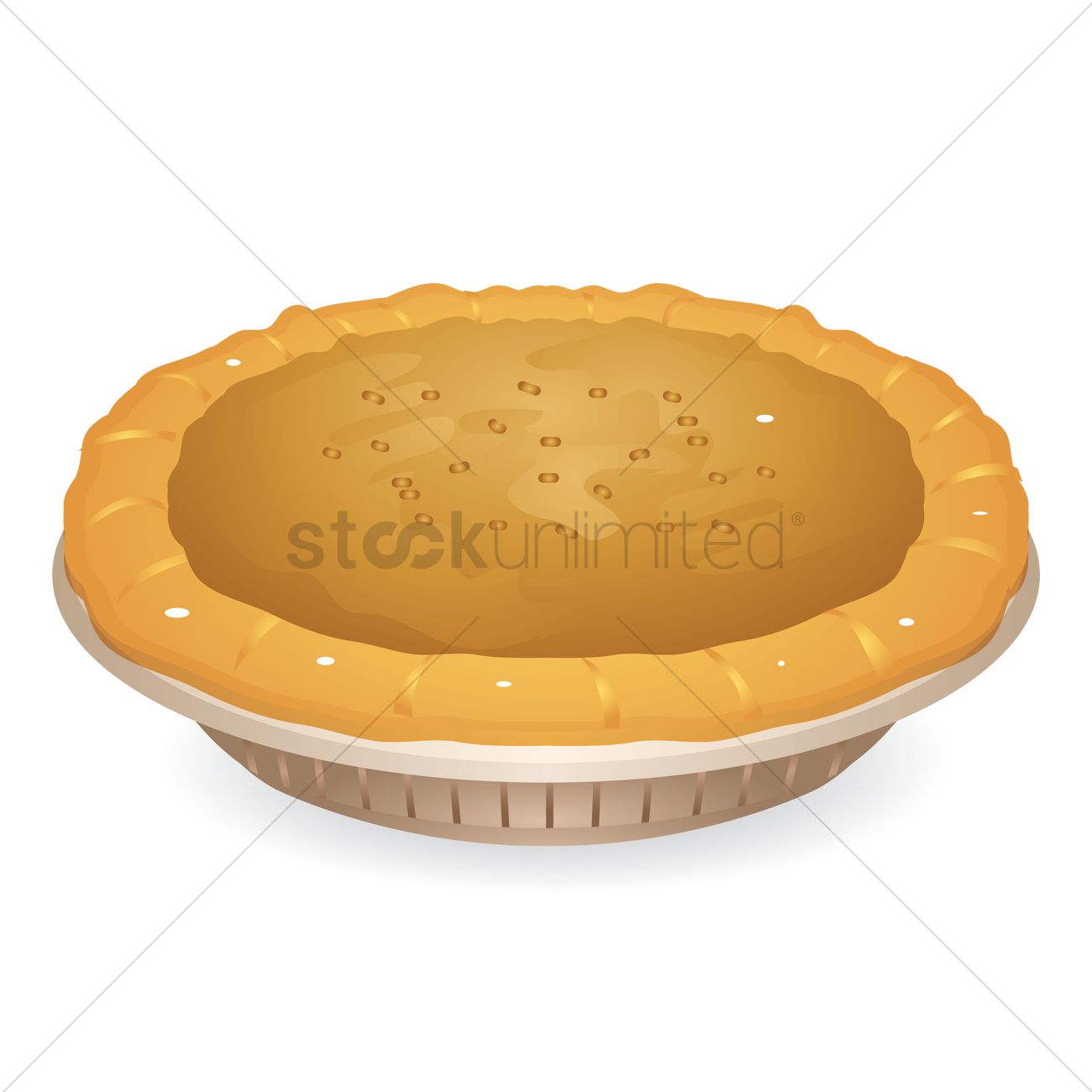 1300x1300 Pie Vector Image