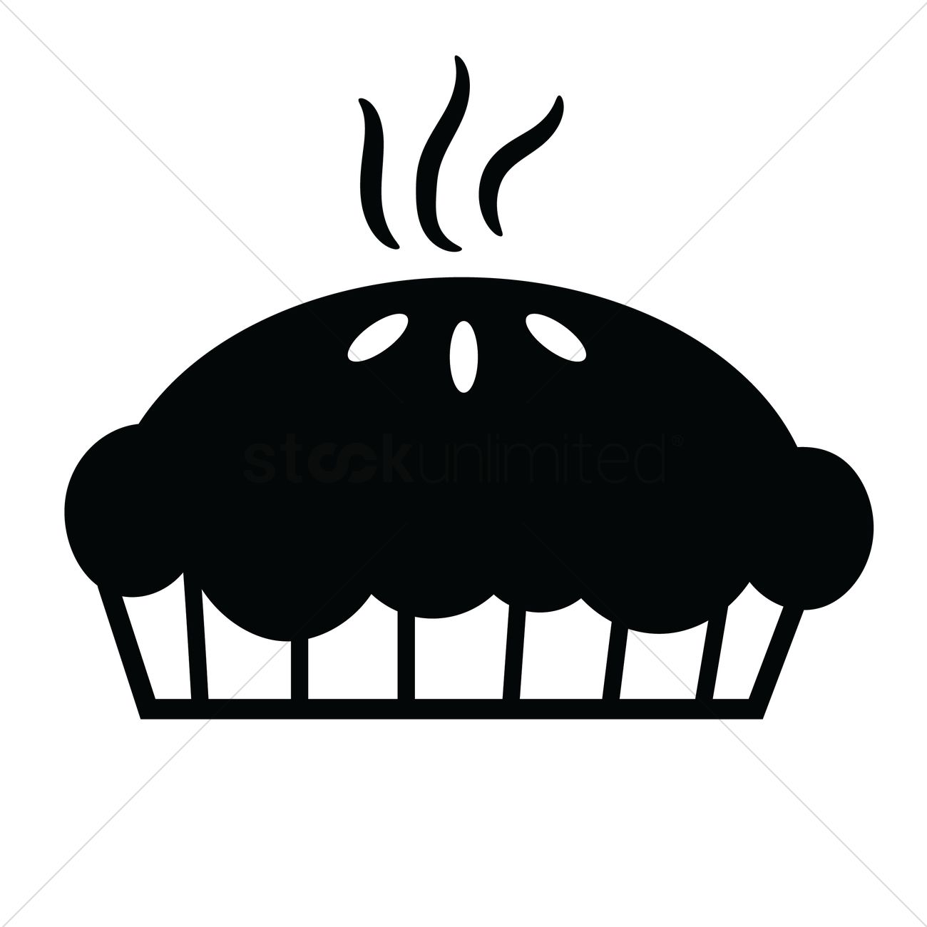 1300x1300 Baked Pie Vector Image