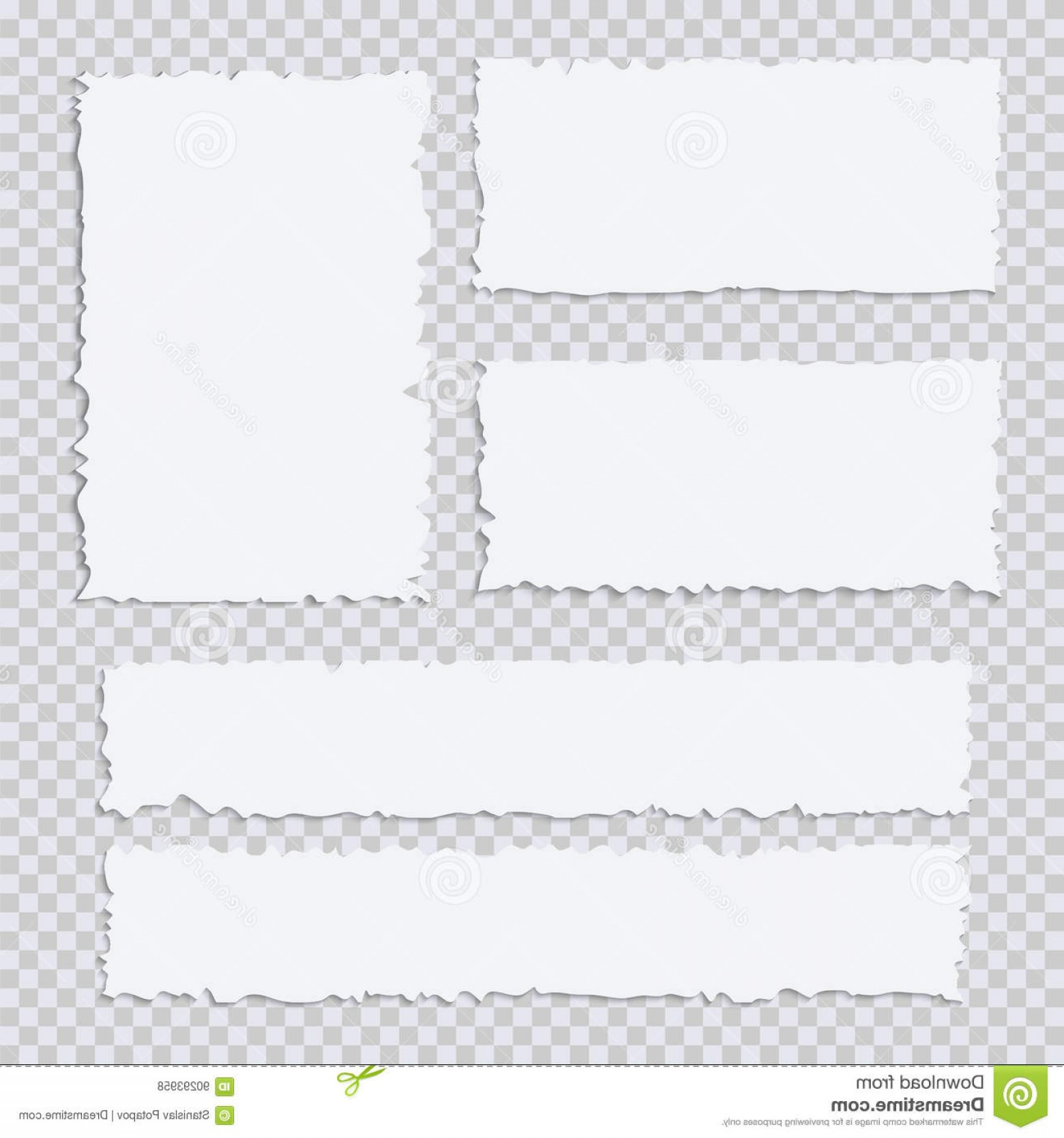 1560x1668 Stock Illustration Blank White Torn Paper Pieces Transparent