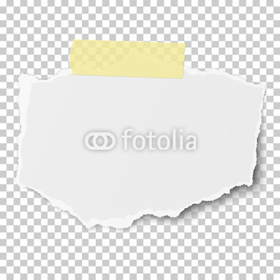 400x400 Vector Rectangular Torn Piece Of Paper With Soft Shadow On Yellow
