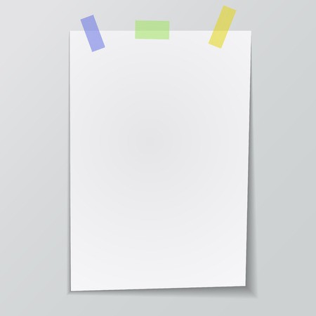 450x450 Vector Paper, Sticky Tape, Blank Piece Of Paper For You Text