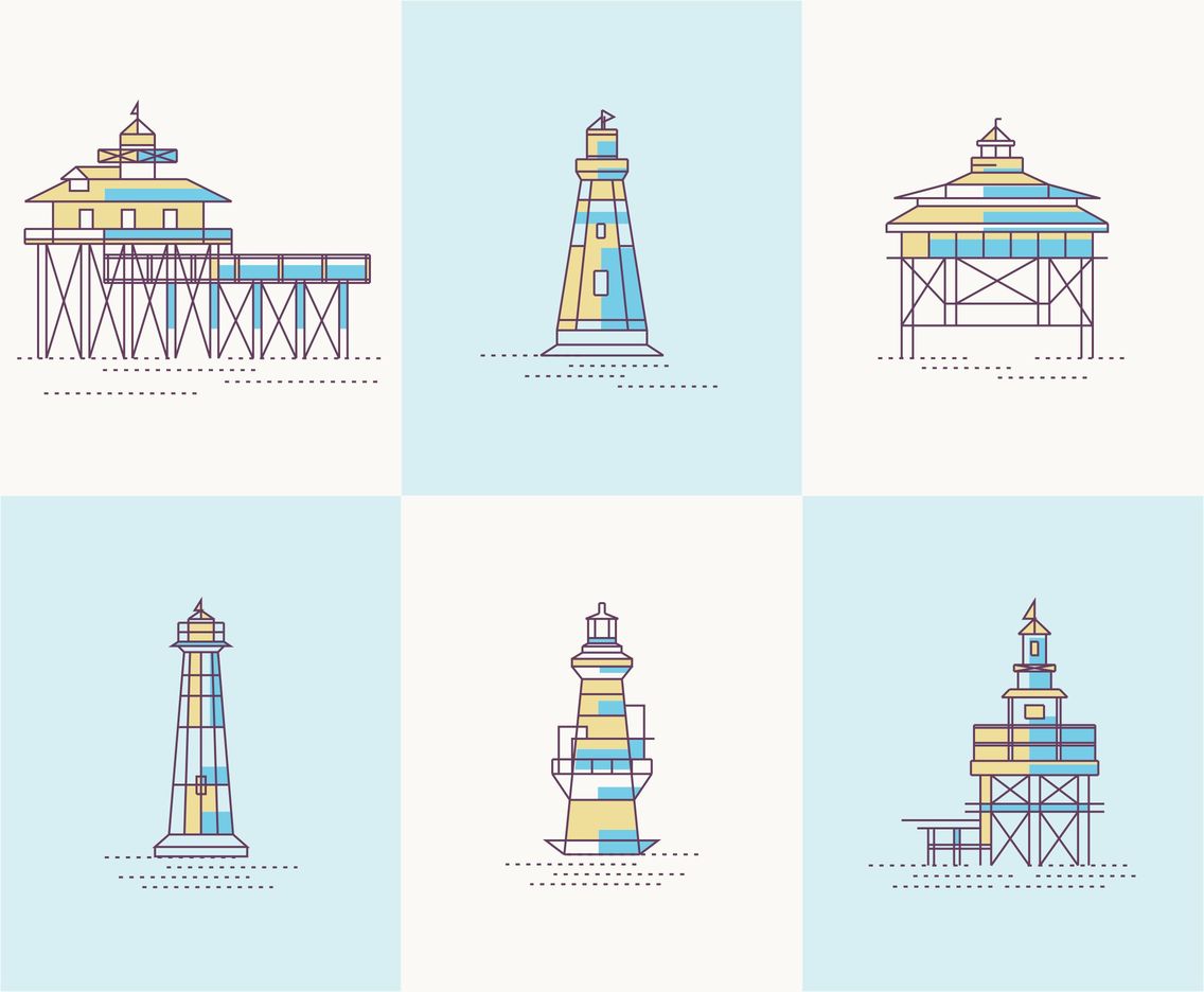 1136x936 Lighthouse And Pier Vectors Vector Art Graphics