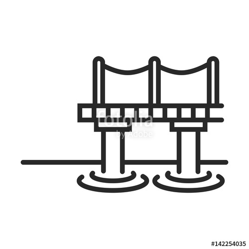 500x500 Pier Vector Icon Stock Image And Royalty Free Vector