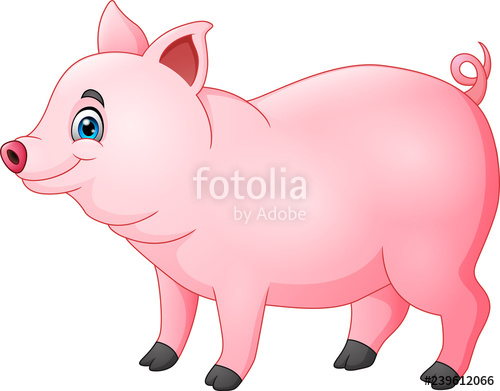 500x391 Cute Pig Cartoon Stock Image And Royalty Free Vector