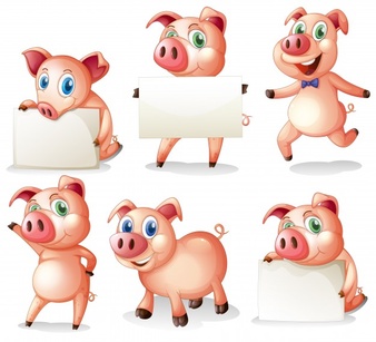 338x307 Pig Vector Free Group With Items