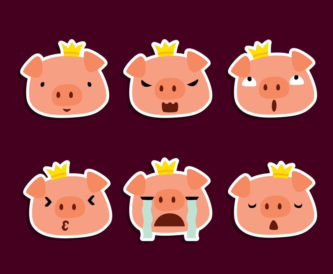 1136x936 Cartoon Pig Characters Vector Vector Art Graphics
