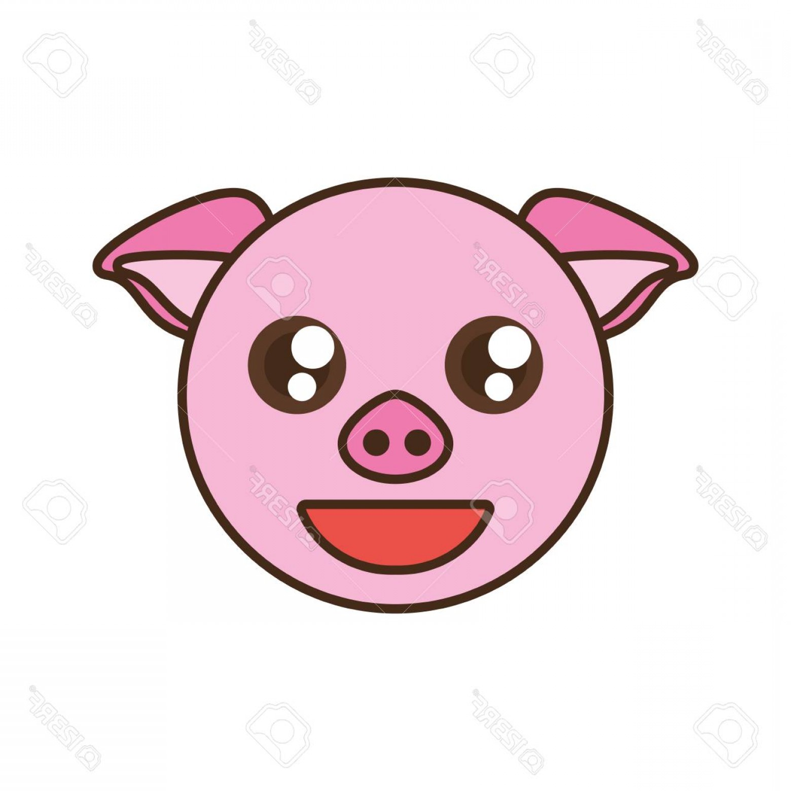 Pig Face Vector at Vectorified.com | Collection of Pig Face Vector free ...