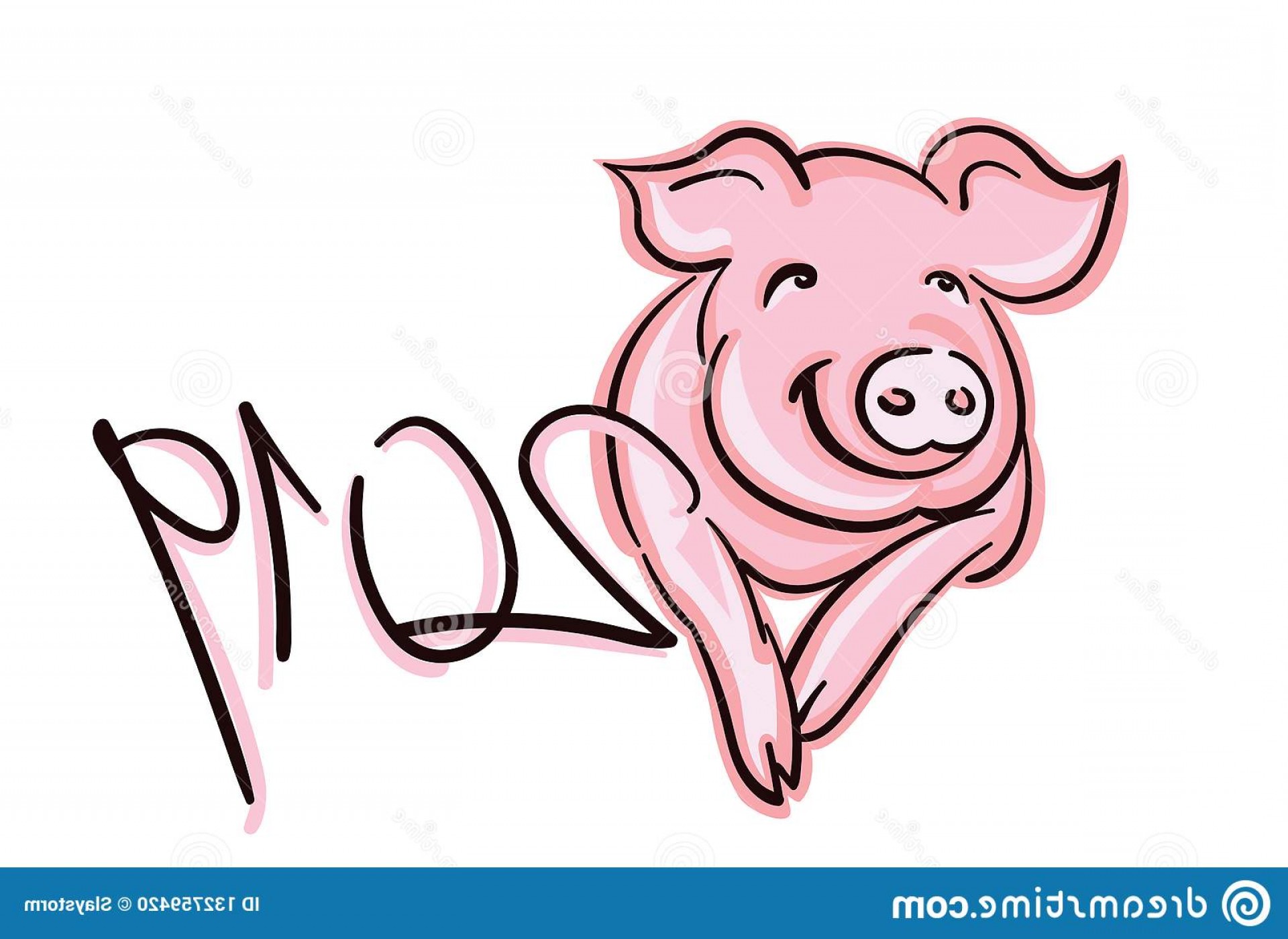 1920x1400 Pig Face Outline Vector Catchsplace