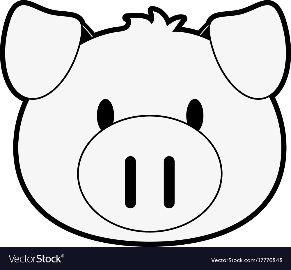 1000x928 Cartoon Pig Face Image