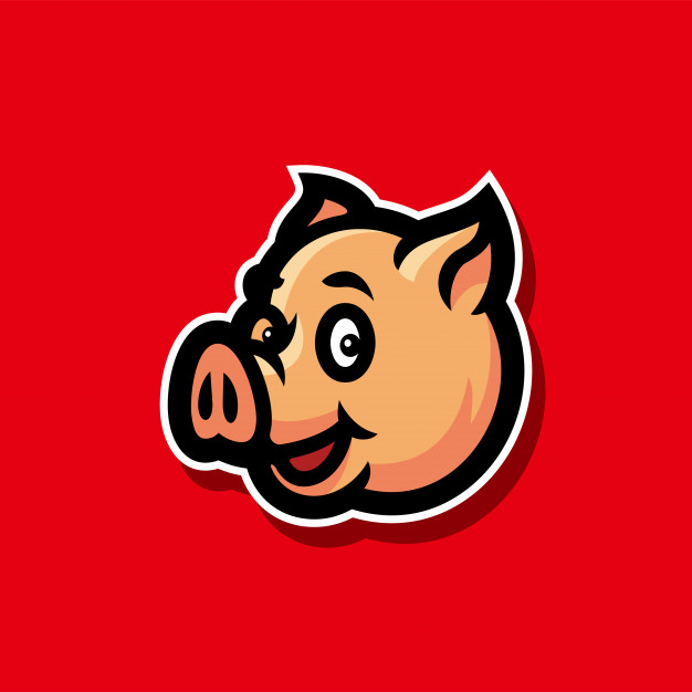 626x626 Pig Head Esports Logo Mascot Vector Illustration Vector Premium