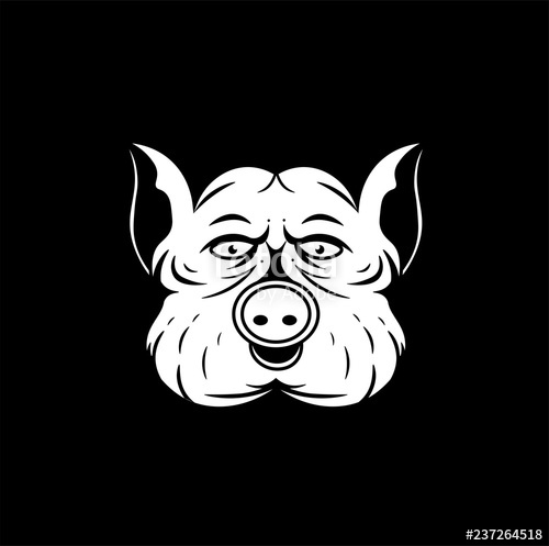 500x497 Pig Head Vector Stock Image And Royalty Free Vector