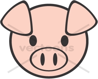 320x259 Young Pig Head