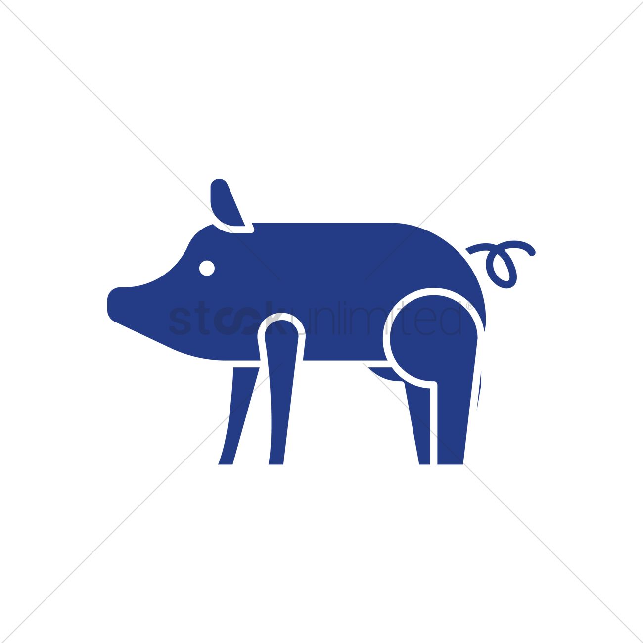 1300x1300 Pig Icon Vector Image