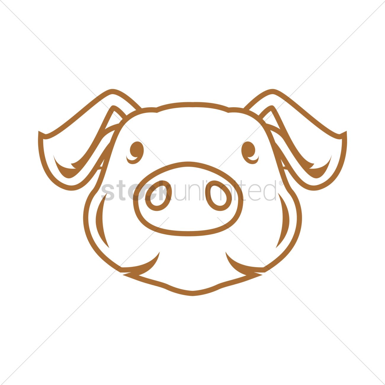 1300x1300 Pig Icon Vector Image