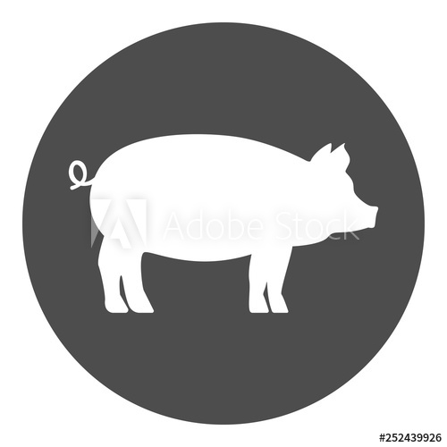 500x500 Pig Icon Vector