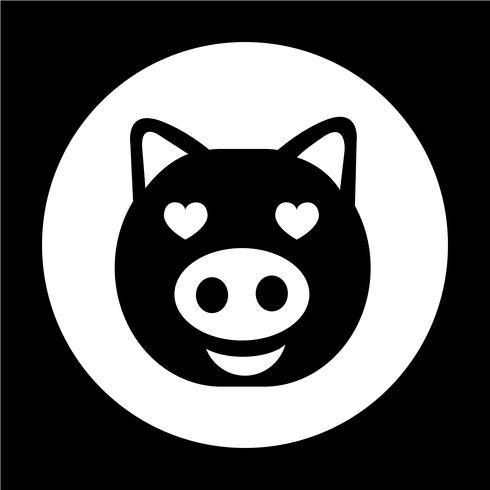 490x490 Cute Pig Icon Vector