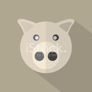 300x300 Modern Flat Design Pig Icon Vector Illustration Stock Vectors