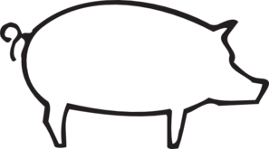 Pig Outline Clip Art 297x165 Pig Outline Clip Art