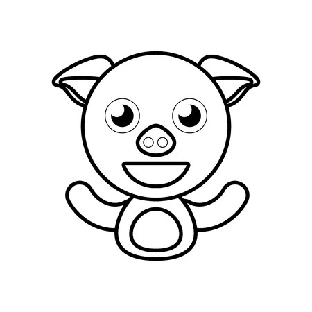 Pig Animal Toy Outline Vector Illustration Royalty Free 450x450 Pig Animal Toy Outline Vector Illustration Royalty Free