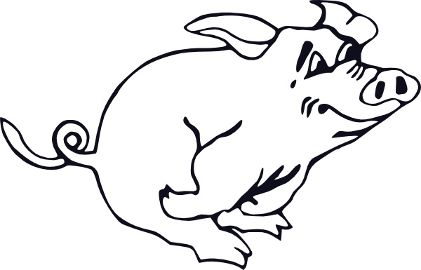 Outline Running Pig Clip Art Free Vector In Open Office Drawing 600x385 Outline Running Pig Clip Art Free Vector In Open Office Drawing