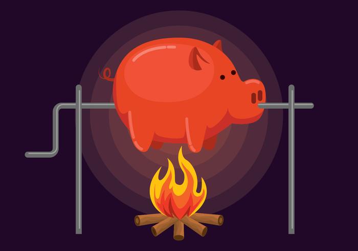 700x490 Pig Roast Illustration