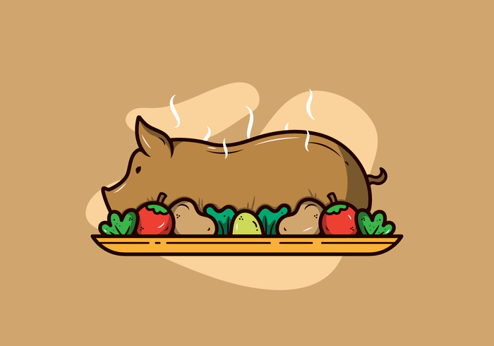 700x490 Pig Roast Vector