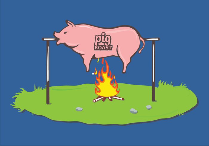 700x490 Pig Roast Vector Free Vectors Ui Download