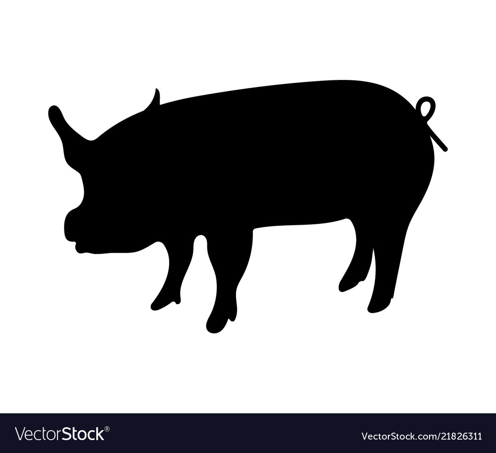 Download Pig Silhouette Vector at Vectorified.com | Collection of ...