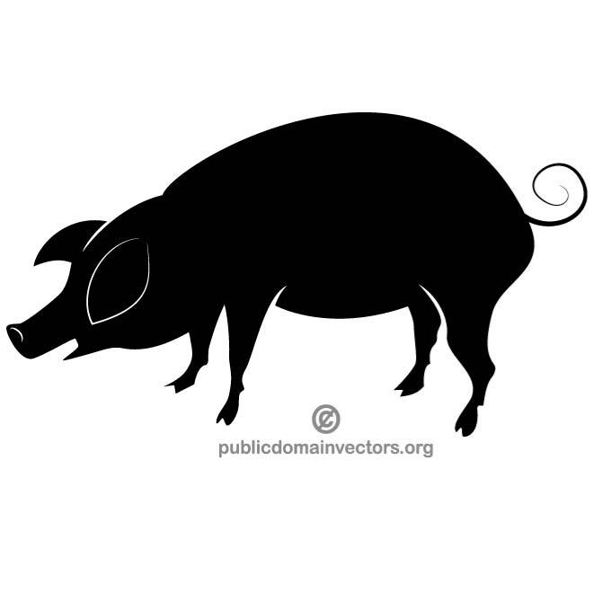 Download Pig Silhouette Vector at Vectorified.com | Collection of ...