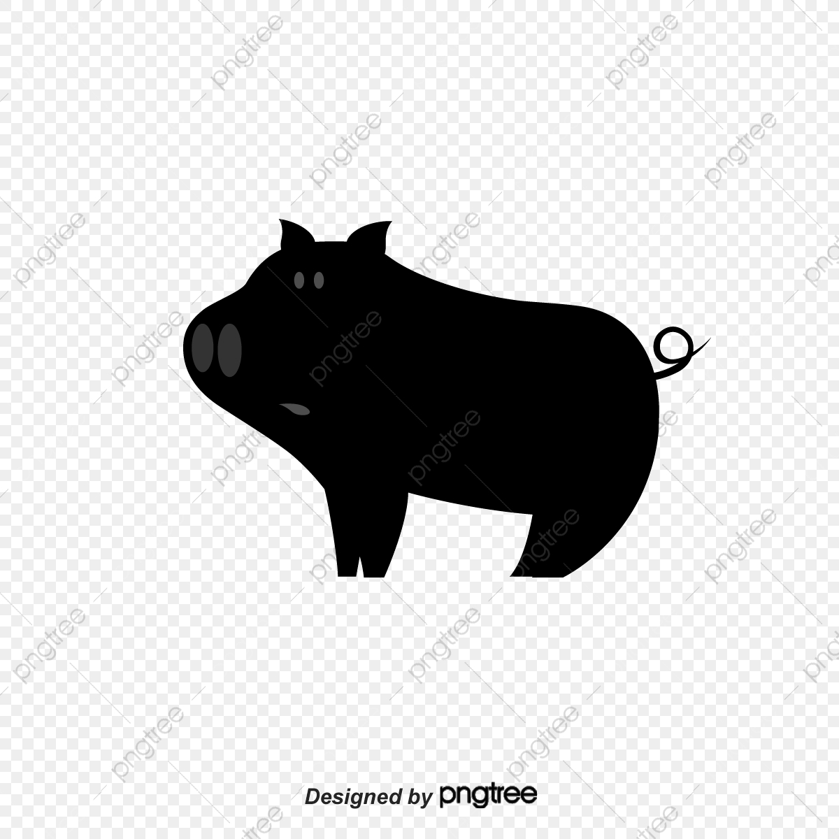 1200x1200 Pig Silhouette, Pig Clipart, Animal Clipart, Animal Sketch Png