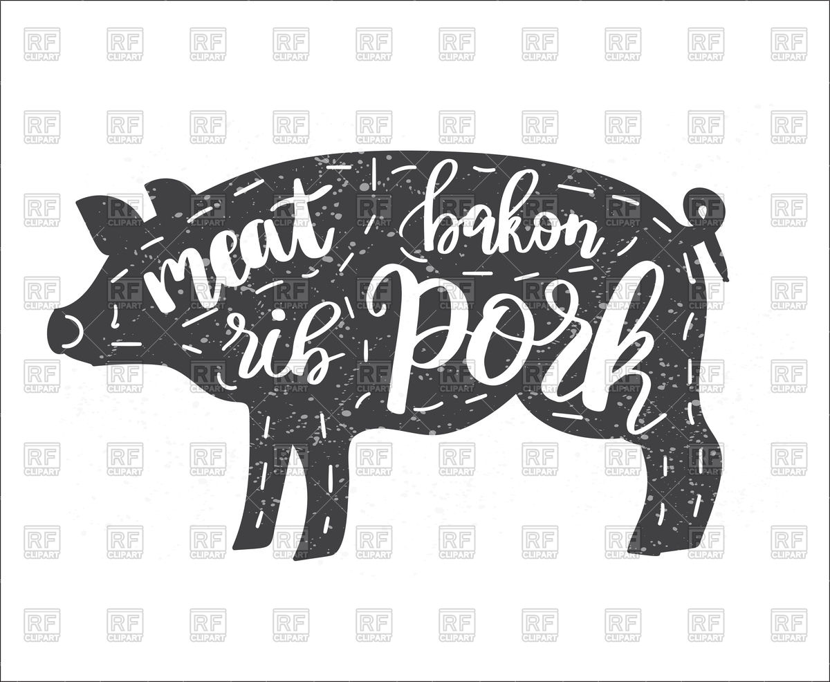 1200x986 Pig Silhouette And Lettering