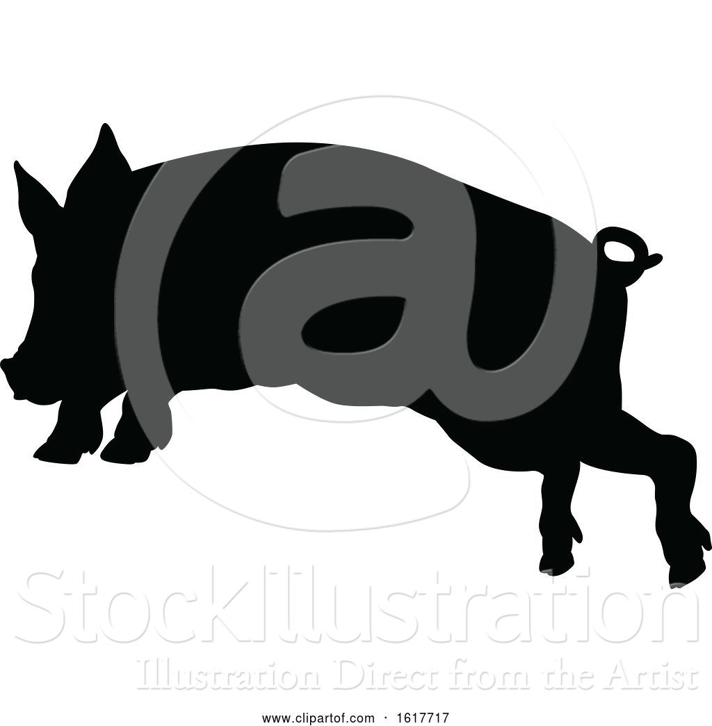 1024x1044 Vector Illustration Of Pig Silhouette Farm Animal