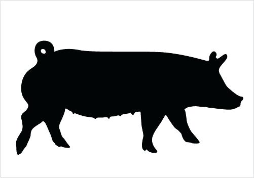 501x352 Pig Silhouette Vector Neednumbers