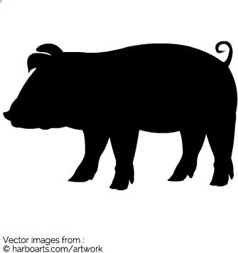 Download Pig Silhouette Vector at Vectorified.com | Collection of ...