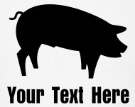 190x151 Little Pig Pork Peggy Icon Black Pillowcase X