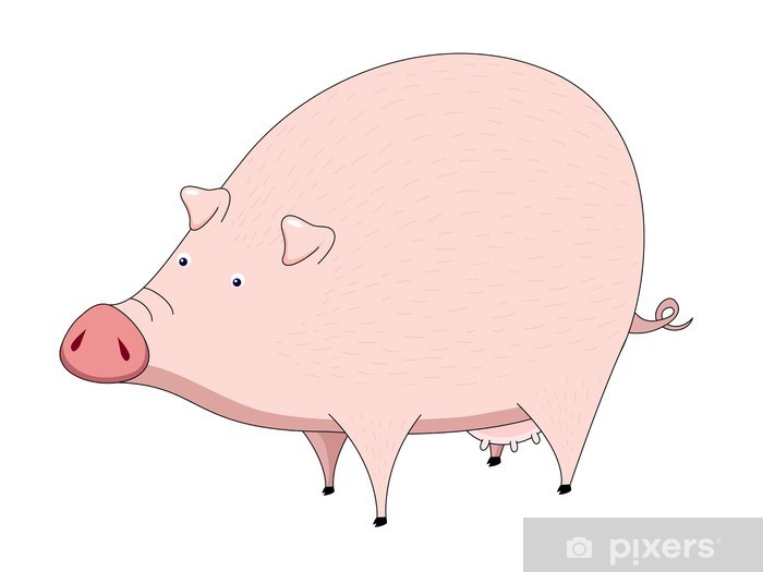 700x525 Pig Vector Wall Mural We Live To Change