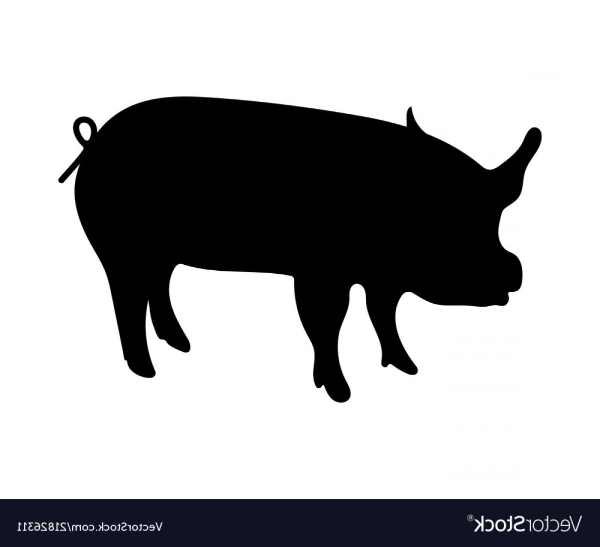 1200x1095 Silhouette Of A Pig Vector Soidergi