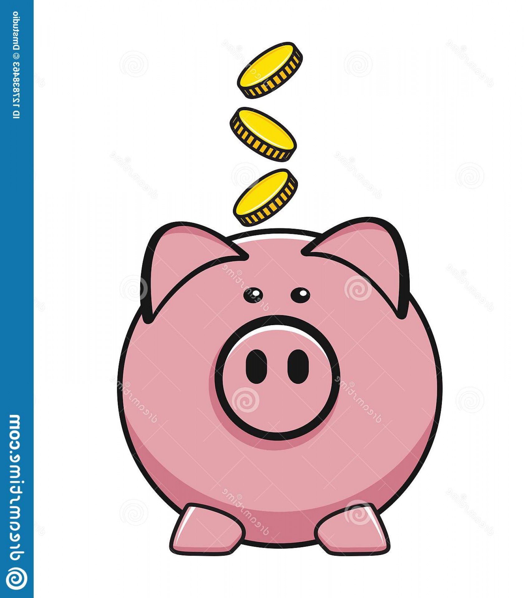 1688x1920 Vector Icon Pig Bank Coins Save Money Piggy Bank Flat Illustration
