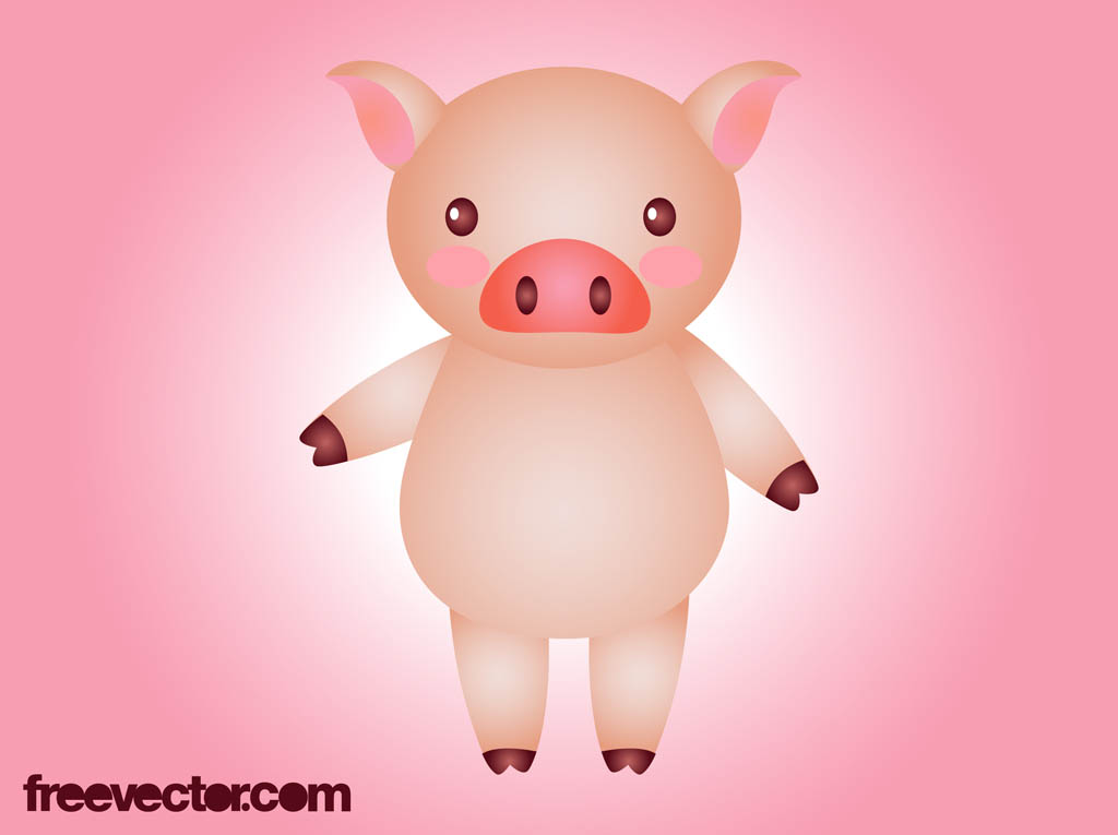 1024x765 Cartoon Pig Vector Vector Art Graphics